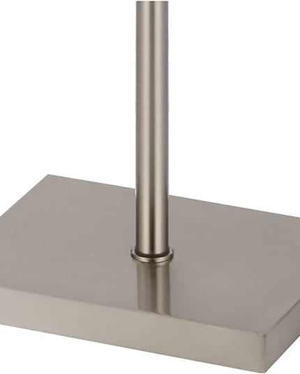 JONATHAN Y JYL1089C April 61" Metal Modern Contemporary LED Floor Lamp, Modern, Contemporary, Glam, Traditional, Office, Living Room, Family Room, Dining Room, Bedroom, Hallway, Foyer, Nickel - LeafyLoom