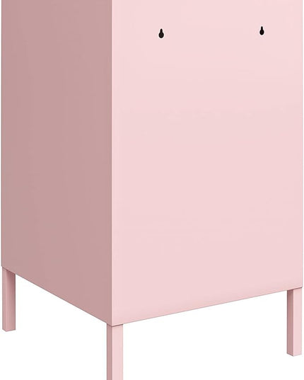 Novogratz Cache Metal Locker End Table, Bashful Pink - LeafyLoom