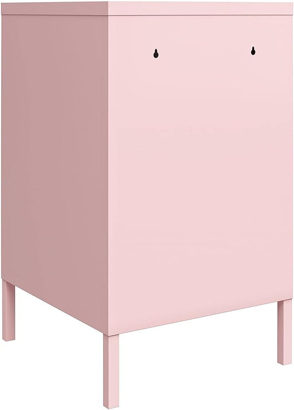 Novogratz Cache Metal Locker End Table, Bashful Pink - LeafyLoom