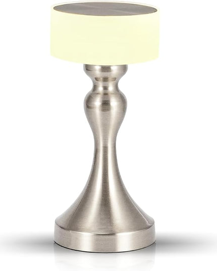Portable LED Desk Lamp - 3-Color Touch Control,3-Levels Brightness,Rechargeable Battery,Ideal Bedside Lamp for Nightstand,Bedroom, Living Room - LeafyLoom