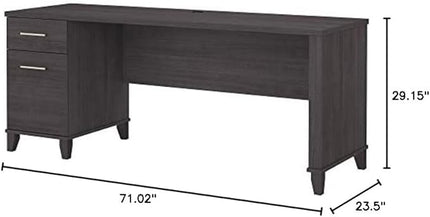 Bush WC81572 Somerset 72-Inch Office Desk, Storm Gray - LeafyLoom
