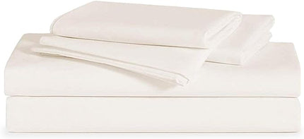 Brooklinen Luxury Sateen 4 Piece Sheet Set - 100% Cotton, Twin XL Size in Cream - 1 Fitted Sheet, 1 Flat Sheet, 2 Pillowcases | Best Luxury Sheets - LeafyLoom
