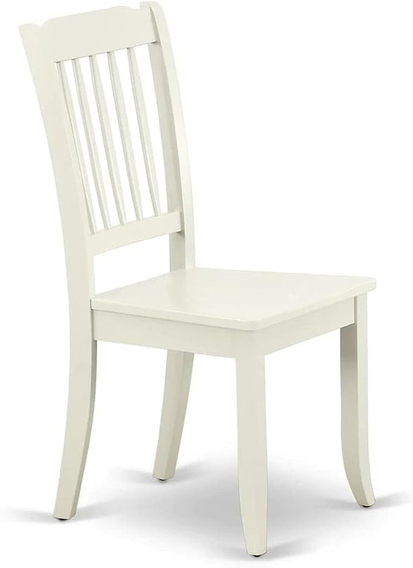 East West Furniture MZDA3-LWH-W Monza 3 Piece Room Furniture Set Contains a Rectangle Kitchen Table with Dropleaf and 2 Dining Chairs, 36x54 Inch - LeafyLoom