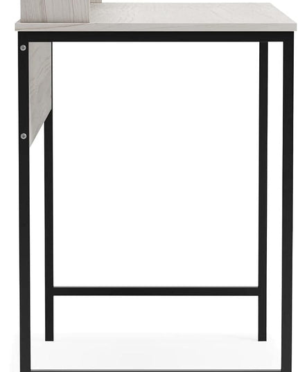 Signature Design by Ashley Bayflynn 36" Modern Home Office Desk With Hutch, White & Black - LeafyLoom