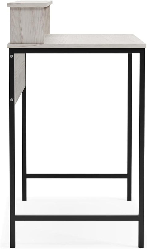 Signature Design by Ashley Bayflynn 36" Modern Home Office Desk With Hutch, White & Black - LeafyLoom