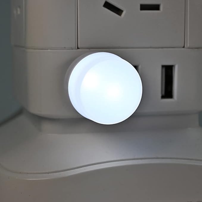 USB Night Light, LED Mini Light Bulb, Plug in Night Light, Flexible Ambient Light , USB Light Bulb for Bedroom, Bathroom, Hallway，Emergency Lighting, Car USB Light （Combination pack）(8 Pack,White) - LeafyLoom
