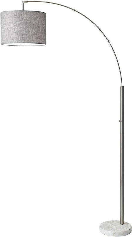 Adesso 4249-22 Bowery Arc Lamp, Steel, Smart Outlet Compatible, 77" - LeafyLoom