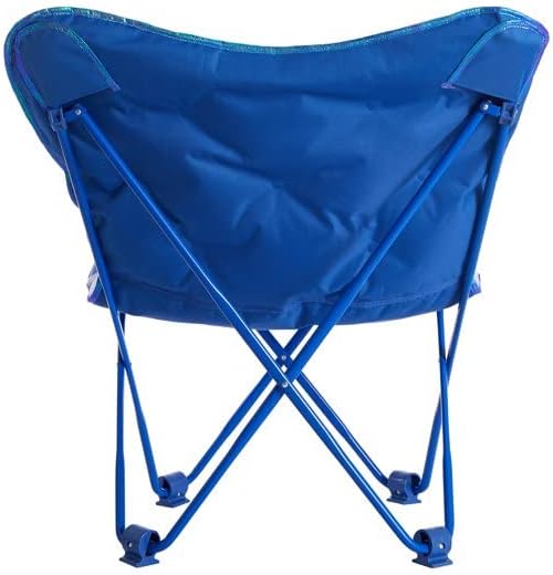 Heritage Kids Sherpa Butterfly Chair, Blue - LeafyLoom