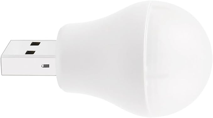 USB Plug Lamp, Mini Bulb Shape Night Light, Flexible LED Ambient Light, Emergency Lighting, Compact, Eye Protection Reading Light Small Round Light (8 Pack,Warm White) - LeafyLoom