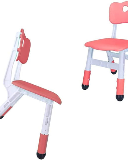 Adjustable Kid Chairs Indoor 3 Level Adjustable Suitable for Children Age 2-6. Maximum load-bearing 220LBS Suitable for Family Classroom and Nursery Child Seat Set (2-Pack-Red) - LeafyLoom