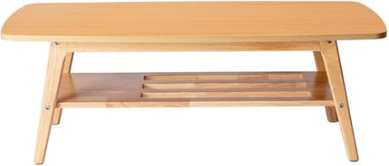 NicBex Coffee Table Wooden Coffee Table with Storage Rectangle Center Tables with Open Shelf Dining Table for Living Room, Dining Room, Office, and Bedroom,47" W, Natural Light Oak - LeafyLoom