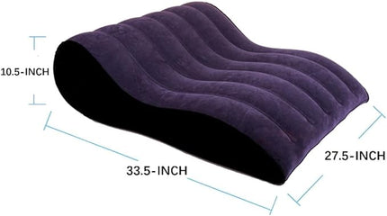 Inflatable Breads Pillow, Bed Wedges & Body Positioners Pillow, Traveling Pillow, Body Position Cushion, Surface Flocking for Sleeping Traveling Yoga (S-Shape Chair & Bed) - LeafyLoom