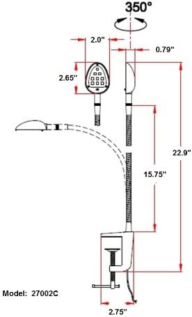 Gooseneck Map Light Chart Light - Cool White (5000K) LED Lamp for Car, Truck, Boat, RV and Aircraft Applications - LeafyLoom