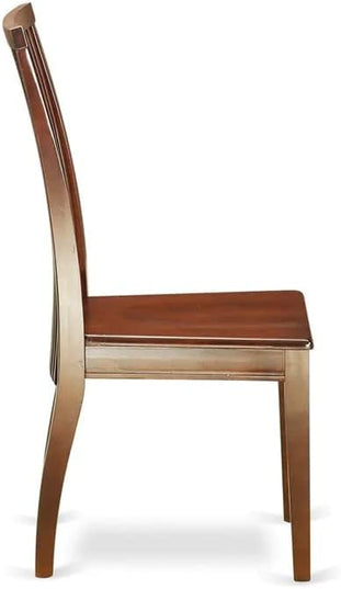East West Furniture Monza 3 Piece Modern Set Contains a Rectangle Wooden Table with Dropleaf and 2 Kitchen Dining Chairs, 36x54 Inch, Mahogany - LeafyLoom