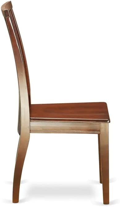 East West Furniture Monza 3 Piece Modern Set Contains a Rectangle Wooden Table with Dropleaf and 2 Kitchen Dining Chairs, 36x54 Inch, Mahogany - LeafyLoom