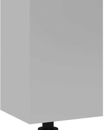 Bestar Universel Table Desk with Square Metal Legs, 60W x 30D, Bark Grey - LeafyLoom