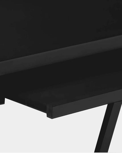 SIMPLIHOME Dylan SOLID WOOD Modern Industrial 60 inch Wide Home Office Desk, Writing Table, Workstation, Study Table Furniture in Black - LeafyLoom