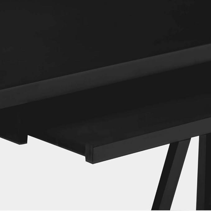 SIMPLIHOME Dylan SOLID WOOD Modern Industrial 60 inch Wide Home Office Desk, Writing Table, Workstation, Study Table Furniture in Black - LeafyLoom