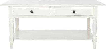 Safavieh American Homes Collection Boris Distressed Cream Coffee Table - LeafyLoom