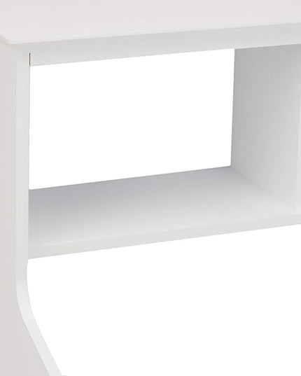 Amazon Basics Children's Multi-Functional 3 Shelf Bookcase and Toy Storage Bin, White, 14.84" D x 31.25" W x 24.56" H - LeafyLoom