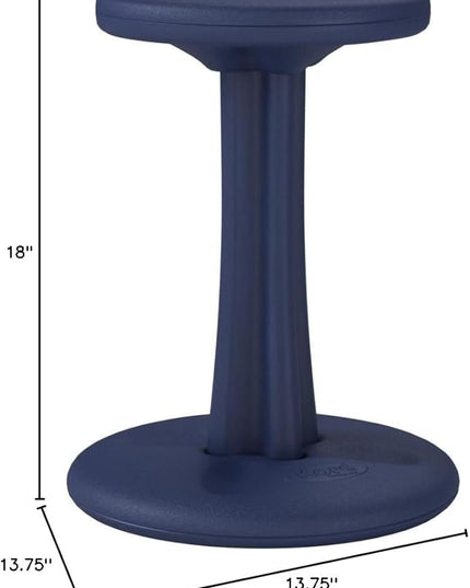 Kore Kids Pre-Teen Wobble Chair - Flexible Seating Stool for Classroom, Home & School, ADD/ADHD - Made in The USA - Age 10-11, Grade 5-6, Dark Blue (18.7in) - LeafyLoom