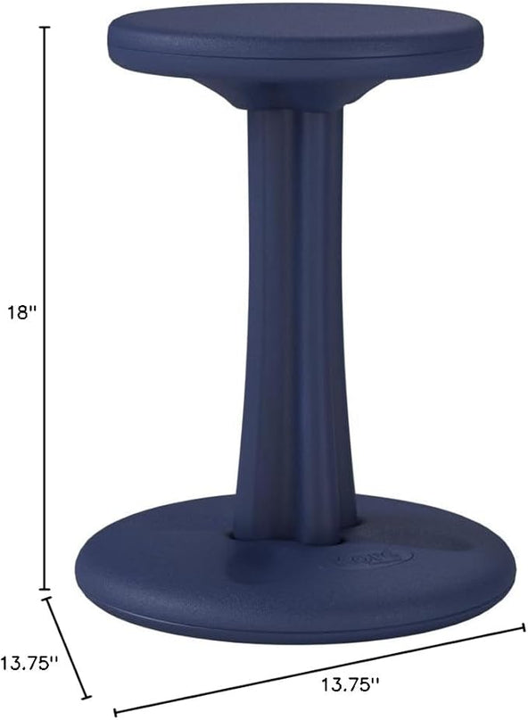 Kore Kids Pre-Teen Wobble Chair - Flexible Seating Stool for Classroom, Home & School, ADD/ADHD - Made in The USA - Age 10-11, Grade 5-6, Dark Blue (18.7in) - LeafyLoom