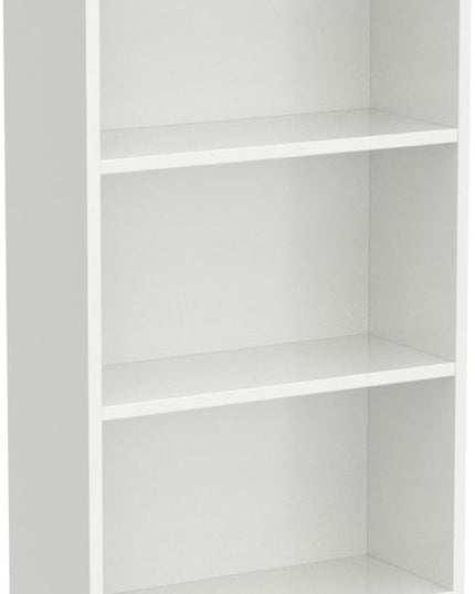 3 Shelf Wood Bookcase Freestanding Display Shelf Adjustable Layers Bookshelf for Home Office Library Small Narrow Space(White, 3-Layers,24.4W x 11.6D x 44.1H inch) - LeafyLoom