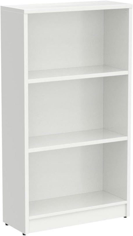 3 Shelf Wood Bookcase Freestanding Display Shelf Adjustable Layers Bookshelf for Home Office Library Small Narrow Space(White, 3-Layers,24.4W x 11.6D x 44.1H inch) - LeafyLoom