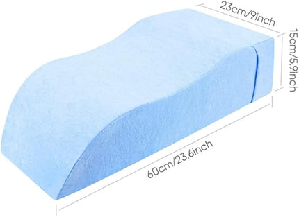Single Leg Elevation Wedge Pillow Memory Foam Post Surgery Leg Pillow, Waterproof（Polyester+TPU） Elevated Leg Foot Rest Pillow for After Surgery Swelling Blood Circulation - LeafyLoom