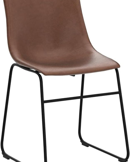 NicBex Retro Side Chair Dining Chair with Metal Legs for Kitchen, Living, Dining Room, Set of 2, (Walnut Color) (A-GE17013-USSU014) - LeafyLoom