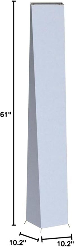 LEONC Design 65'' Creative LED Floor Lamp, Softlighting Minimalist Modern Contemporary with Fabric Shade & 2 Bulbs for Living Room Bedroom Warm Atmosphere(Tyvek Dupont 10 x 10 x 65 inch) - LeafyLoom