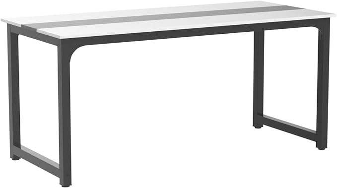 Tribesigns Modern Computer Desk, 70.8 x 31.5 inch Large Office Desk Computer Table Study Writing Desk Workstation for Home Office, Conference Room - LeafyLoom