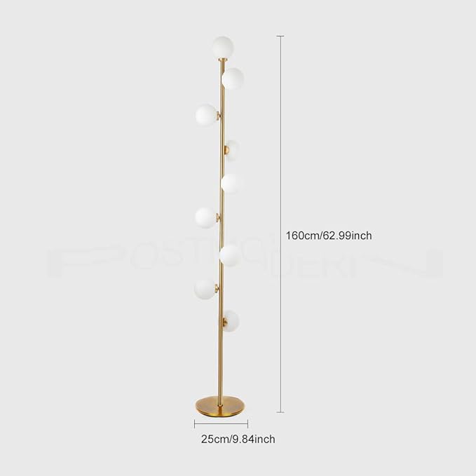 Hsyile Lighting KU300198 Cozy Elegant Modern Creative Floor Lamp for Living Room,Bedroom,Office,9 Lights - LeafyLoom