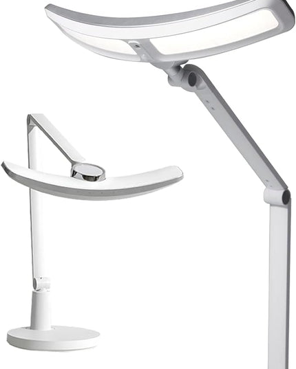 Eye-Care eReading Desk Lamp/Table Lamp/Task Lamp/Swing Arm Lamp: Auto-Dimming, CRI 97, Adjustable Temperatures, 51” Wide Illumination Desk Light for Home Office, Bedroom, Living Room - LeafyLoom