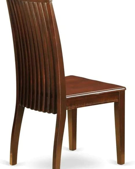 East West Furniture Monza 3 Piece Modern Set Contains a Rectangle Wooden Table with Dropleaf and 2 Kitchen Dining Chairs, 36x54 Inch, Mahogany - LeafyLoom