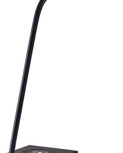 Adesso 3618-01 Conrad LED Desk Lamp Wireless Charging, 7W LED, 5W QI, USB Port, Indoor Lighting Lamps - LeafyLoom