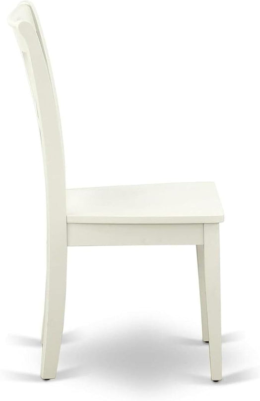 East West Furniture Dining CLC-LWH-W Clarksville Double X-Back Formal Chairs in Linen White Finish (Set of 2) - LeafyLoom