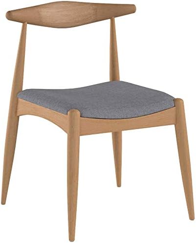 Christopher Knight Home Francie Fabric with Oak Finish Dining Chairs, 2-Pcs Set, Grey / Oak - LeafyLoom
