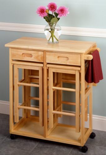 Winsome Wood Suzanne Kitchen, Square, Natural, Beech - LeafyLoom