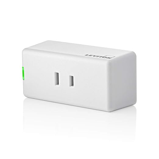 Leviton Decora Smart Dimmer Plug, Wi-Fi 2nd Gen, Works with Matter, My Leviton, Alexa, Google Assistant, Apple Home/Siri & Wire-Free Anywhere Companions for Switched Outlet, D23LP-2RW, White Leviton