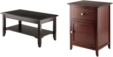 Winsome Wood Nolan Occasional Table + Eugene Accent Table Bundle | Solid Wood - LeafyLoom