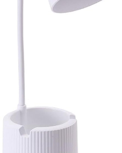 Cordless lamp,Desk lamps for home office,White,3 speed adjustable light,With pen holder,Usb charging cable,Battery operated,360° swivel hose,Rechargeable dorm lamp,Led study lamp,Cute reading lamp - LeafyLoom