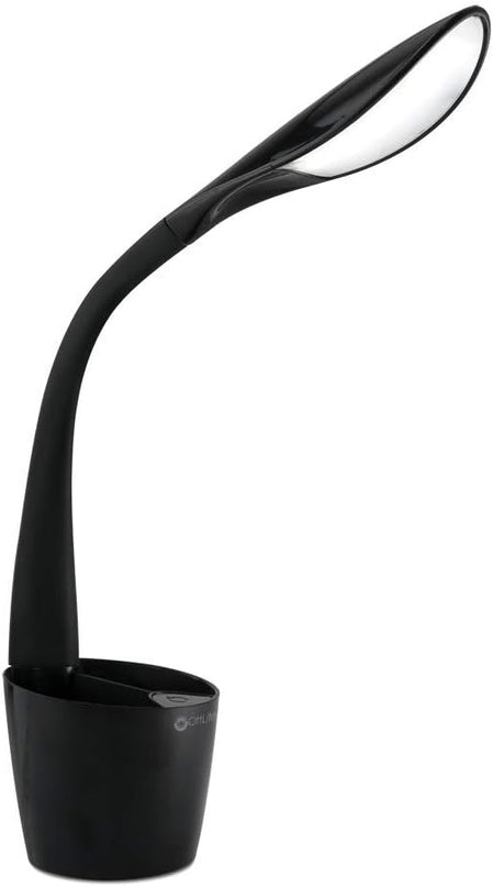 OttLite LED Desk Space Organizer Lamp - 4 Brightness Levels, Additional Storage, Great for Workstation, Offices, Dorms - LeafyLoom