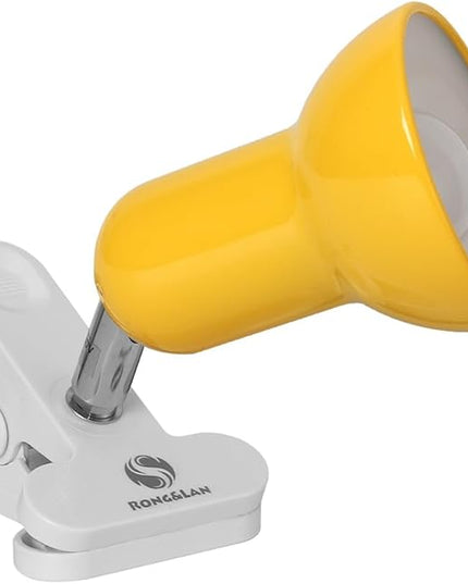 Sun-Rising Cilp on Light,360° rotation Clip on Lamp Portable Book Reading Light,Clamp on Desk/Table/Bunk Bed/Cupboard HomeClamp Light Lighting, (Clamp Light seven colors for your choice) Yellow - LeafyLoom