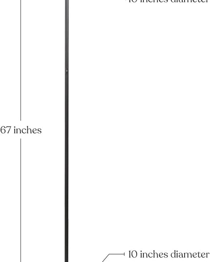 Brightech Sky Flux Dimmable LED Floor Lamp – Super Bright Floor Lamp for Living Room and Offices – Torchiere Standing Lamp with 3 Light Options, Tall Lamp for Bedroom Reading and More - Black - LeafyLoom