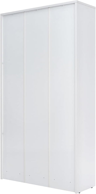 STARY 5 Shelf White Bookcase 60 inch Tall Wood Bookshelf for Bedroom - LeafyLoom