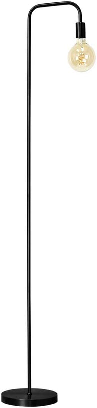O’Bright Industrial Floor Lamp for Living Room, 100% Metal Lamp, UL Certified E26 Socket, Minimalist Design for Decorative Lighting, Stand Lamp for Bedroom/Office/Dorm, ETL Listed (Black) - LeafyLoom