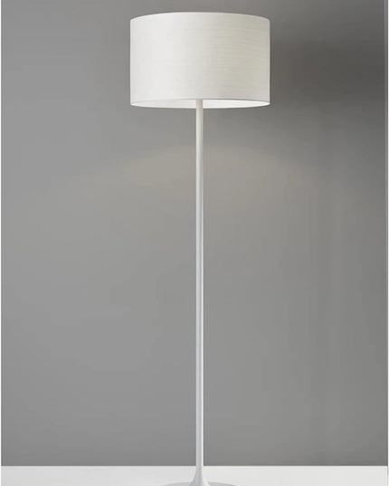Adesso 6237-02 Oslo Floor Lamp – Corrosion Resistant, Scratch Proof, White Matte Finish Lighting Equipment with Metal Body. Tools & Home Improvement,Matte White - LeafyLoom