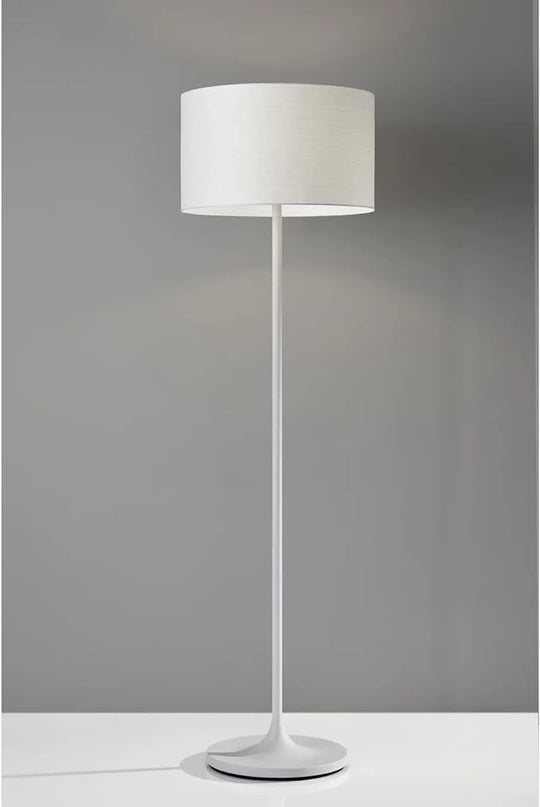 Adesso 6237-02 Oslo Floor Lamp – Corrosion Resistant, Scratch Proof, White Matte Finish Lighting Equipment with Metal Body. Tools & Home Improvement,Matte White - LeafyLoom