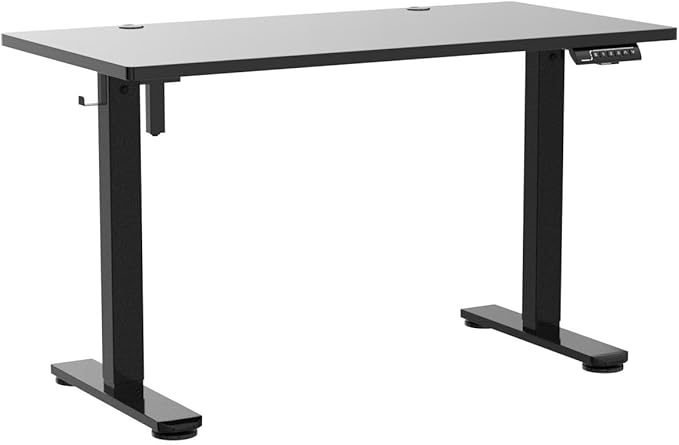 Marsail TZESD11BJZ Electric Standing Desk, 5524 Inch, Black-with light - LeafyLoom